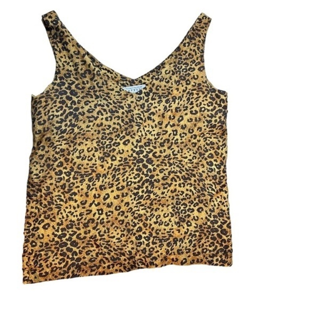 Vintage pure silk animal leopard print top camisole
